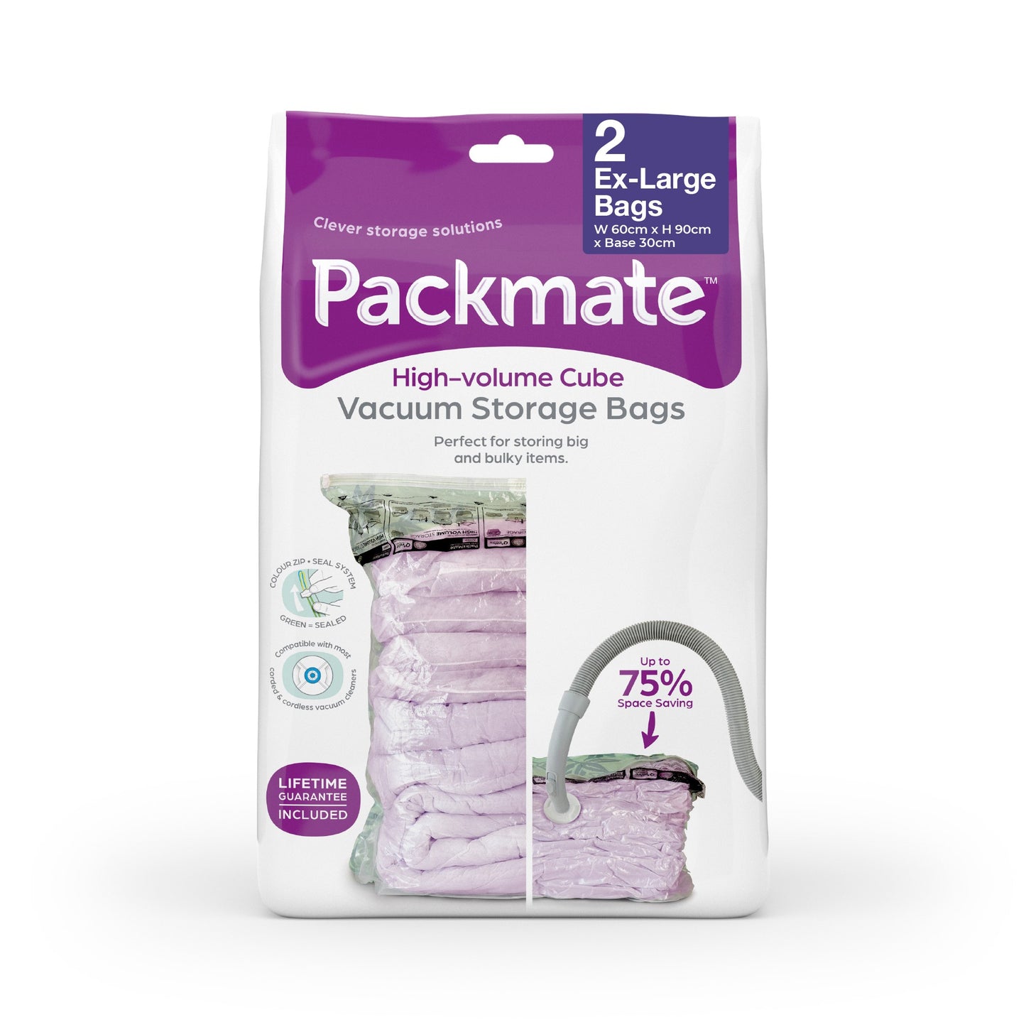 Packmate EXTRA LARGE Gusset Base Vacuum Storage Bags (60x90 with 15cm base)