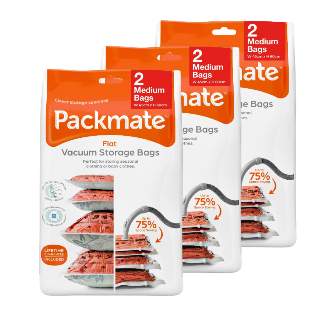 Packmate MEDIUM Flat Vacuum Storage Bag Sets (45x60cm)