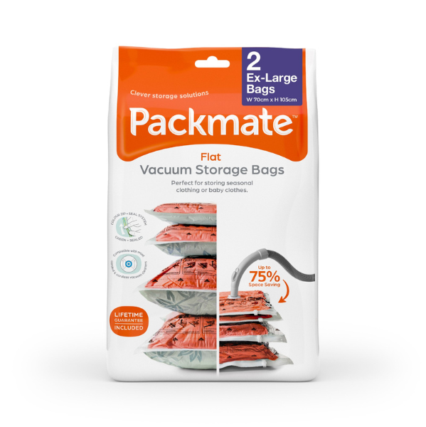 Packmate EXTRA LARGE Flat Vacuum Storage Bags (70x105cm)