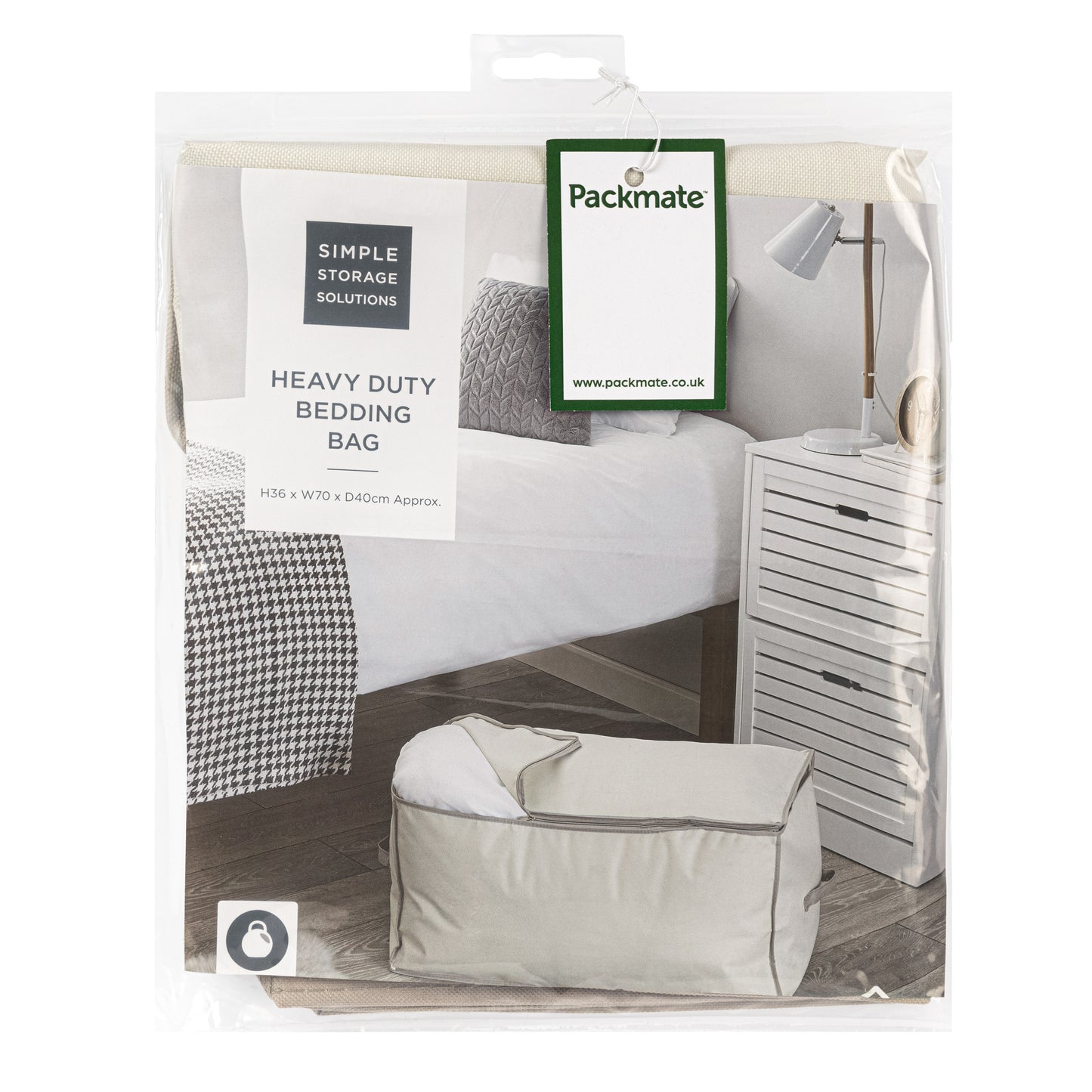 Underbed Bedding Storage Bag - Oyster/Light Grey Trim