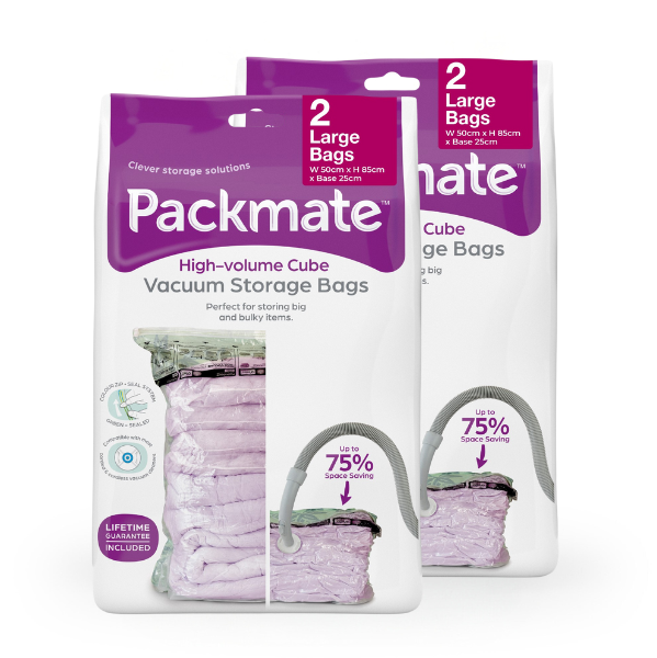 Packmate LARGE Gusset Base Vacuum Storage Bags (50x80 with 12.5cm base)