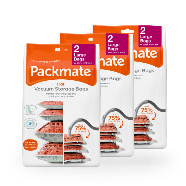 Packmate LARGE Flat Vacuum Storage Bags (55x80cm)