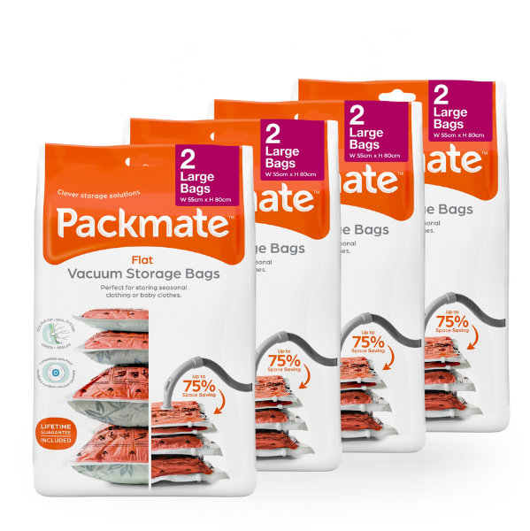 Packmate LARGE Flat Vacuum Storage Bags (55x80cm)