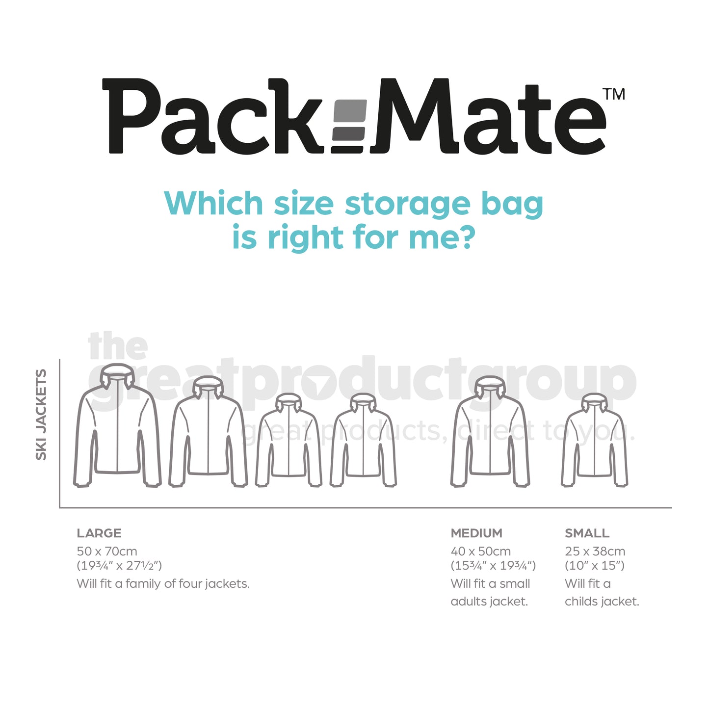 Packmate LARGE Travel Roll Storage Bag Set (50x70cm)