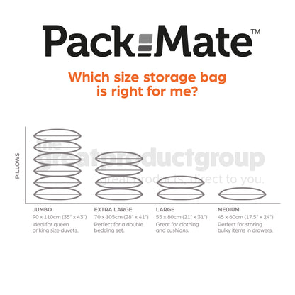 Packmate MEDIUM Flat Vacuum Storage Bag Sets (45x60cm)